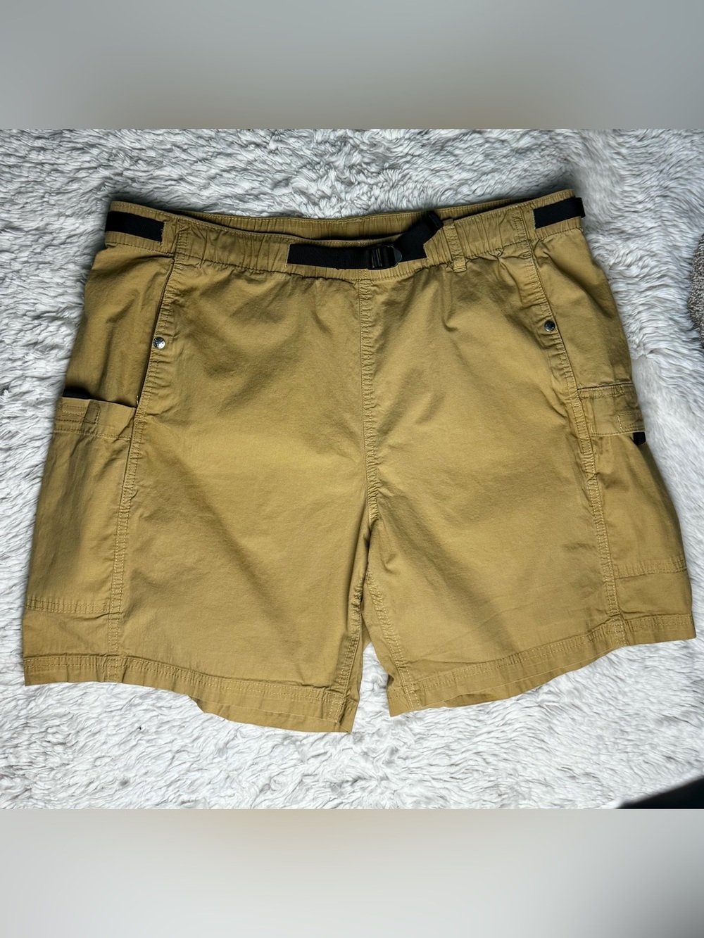 The North Face Men's Cargo Shorts in Tan with Web Belt